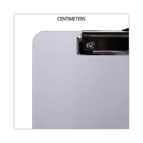 Plastic Clipboard With Low Profile Clip, 0.5" Clip Capacity, Holds 8.5 X 11 Sheets, Clear