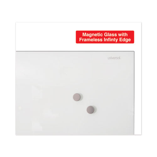 Frameless Magnetic Glass Marker Board, 36" X 24", Translucent Frost Surface