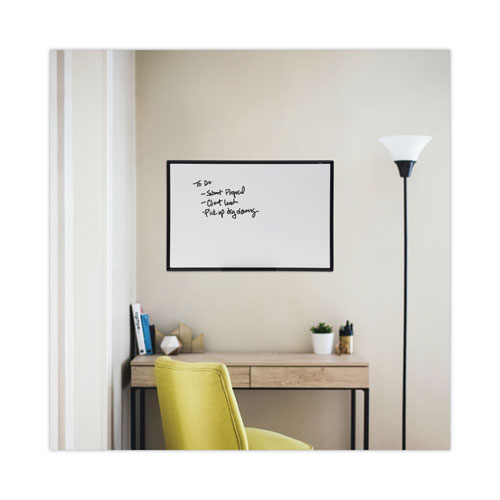 Design Series Deluxe Dry Erase Board, 36" X 24", White Surface, Black Anodized Aluminum Frame