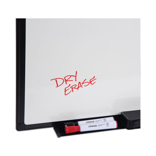 Design Series Deluxe Dry Erase Board, 48" X 36", White Surface, Black Anodized Aluminum Frame