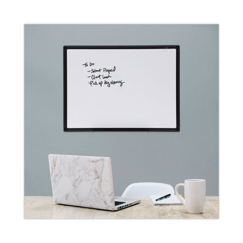 Design Series Deluxe Dry Erase Board, 24" X 18", White Surface, Black Anodized Aluminum Frame