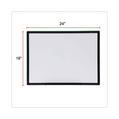 Design Series Deluxe Dry Erase Board, 24" X 18", White Surface, Black Anodized Aluminum Frame