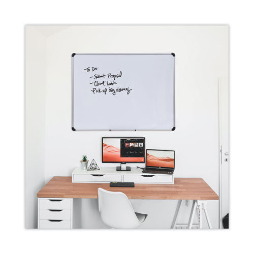 Magnetic Steel Dry Erase Marker Board, 48" X 36", White Surface, Satin Aluminum Frame