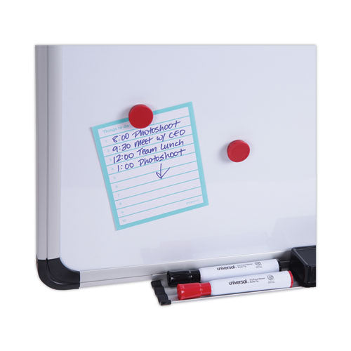 Combination Dry Erase/bulletin Board, 24" X 18", Tan/white Surface, Black/satin Aluminum Frame