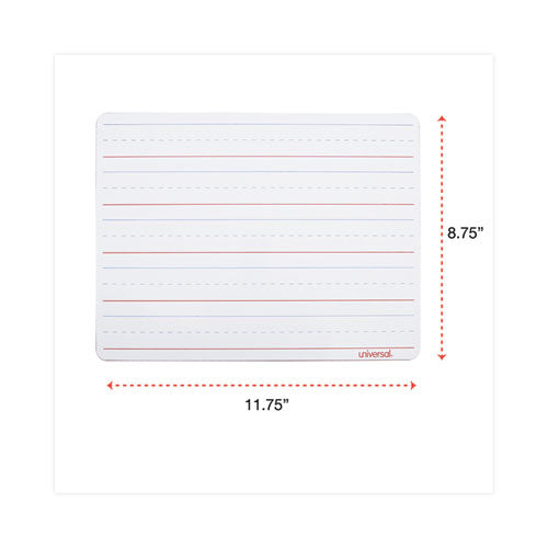 Lap/learning Dry-erase Board, Manuscript Penmanship Ruled, 11.75" X 8.75", White Surface, 6/pack