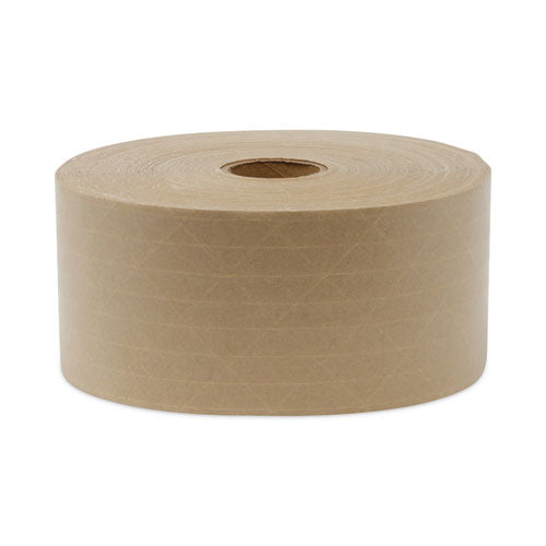 Glass-fiber Reinforced Gummed Kraft Sealing Tape, 3" Core, 3" X 450 Ft, Brown, 10/carton