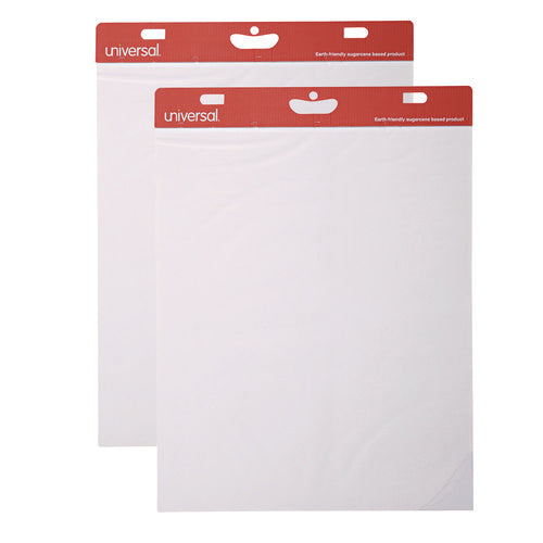 Renewable Resource Sugarcane Based Easel Pads, Unruled, 27 X 34, White, 50 Sheets, 2/carton