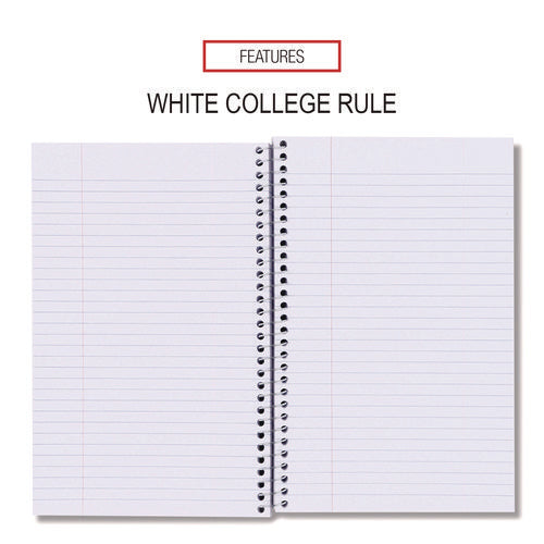 Wirebound Notebook, 3-subject, Medium/college Rule, Black Cover, (120) 9.5 X 6 Sheets