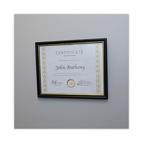 All Purpose Document Frame, 8.5 X 11 Insert, Black/gold, 3/pack