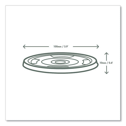 96 Series Cold Cup Lids, Compostable, Fits 96-series Cups,1,000/carton