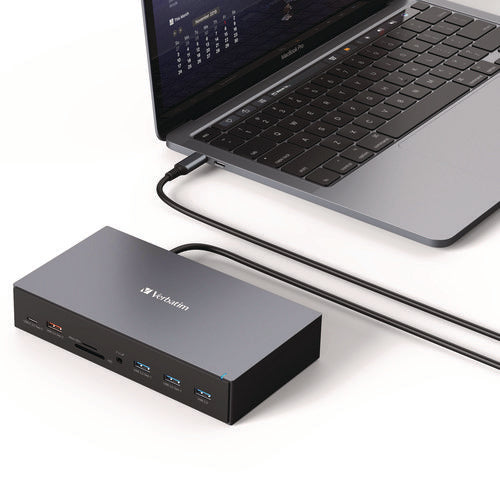 Usb-c Pro Docking Station 17-in-1, Audio/displayport/hdmi/micro Sd/rj45/sd/usb-a/usb-c, Gray