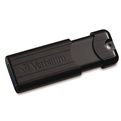 Pinstripe Usb 3.2 Flash Drive, 32 Gb, Black