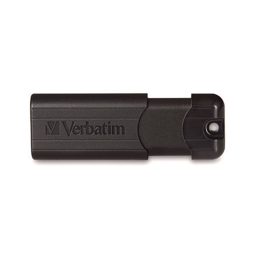 Pinstripe Usb 3.2 Flash Drive, 32 Gb, Black