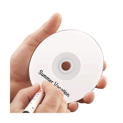 Cd-r Printable Recordable Disc, 700 Mb/80 Min, 52x, Spindle, White, 100/pack