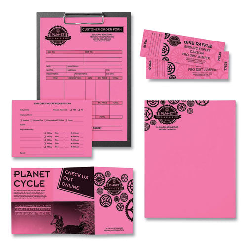 Color Paper, 24 Lb Bond Weight, 11 X 17, Pulsar Pink, 500/ream