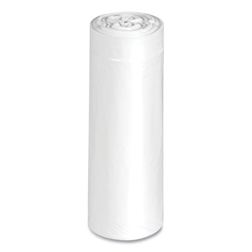 Linear-low-density Recycled Tall Kitchen Bags, Open-face, 13 Gal, 24" X 33", White, 15 Bags/roll, 10 Rolls/box