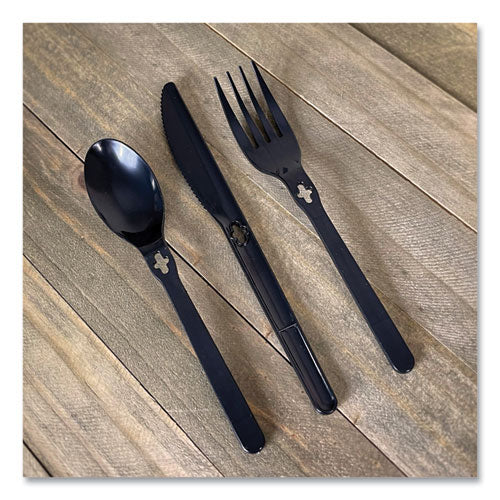 Fork Wego Polystyrene, Fork, Black, 1000/carton