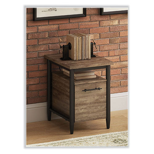 Thomasville Breslyn One-drawer Vertical File Cabinet, With Shelf, Letter/legal, Crosscut Hickory, 16" X 20" X 22.2"