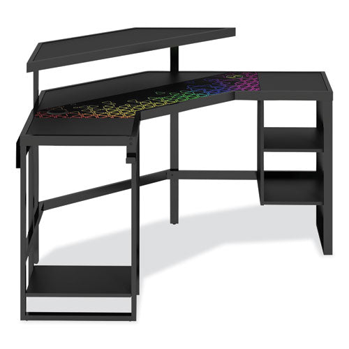 Levelup Gear Leet Corner Gaming Desk, 53.25" X 51.75" X 36.75", Onyx