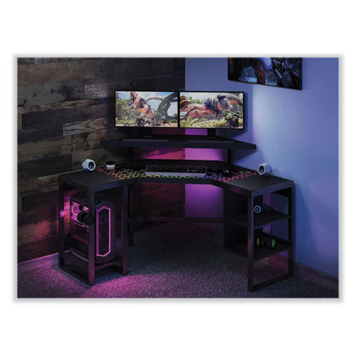 Levelup Gear Leet Corner Gaming Desk, 53.25" X 51.75" X 36.75", Onyx