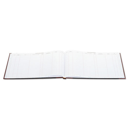 Detailed Visitor Register Book, 8 Column Format, Black Cover, 12.25 X 9.5 Sheets, 208 Sheets/book