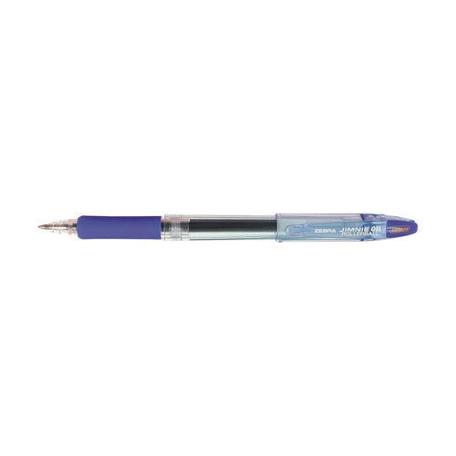 Jimnie Gel Pen, Stick, Medium 0.7 Mm, Blue Ink, Clear/blue Barrel, 12/pack