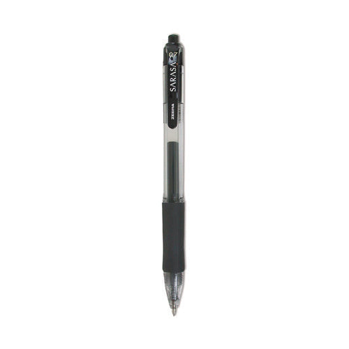 Sarasa Dry Gel X20 Gel Pen, Retractable, Medium 0.7 Mm, Black Ink, Clear/black Barrel, 36/pack