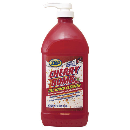 Cherry Bomb Gel Hand Cleaner, Cherry Scent, 48 Oz, 4/carton