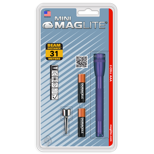 SP22 Mini Maglite 2 AAA-Cell Flashlight w/ Pocket Clip