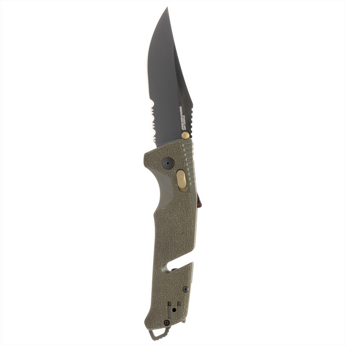 Trident At - Olive Drab - Partially Serrated