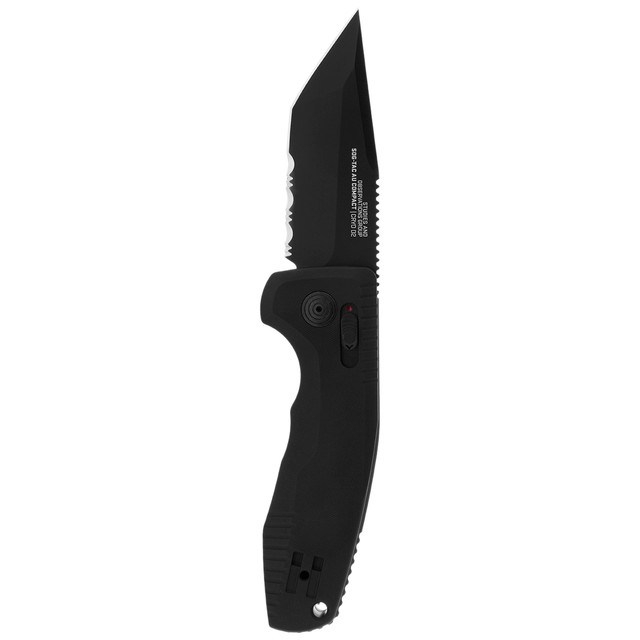 Sog-tac Au Compact  – Black / Tanto / Partially Serrated