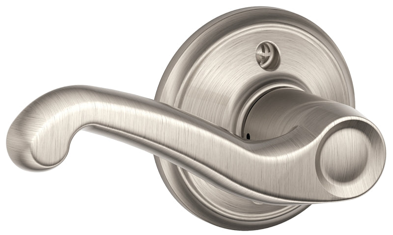 Schlage F Series F170VFLA619LH Left Hand Dummy Lever, Mechanical Lock, Satin Nickel, Metal, Residential, Left Hand