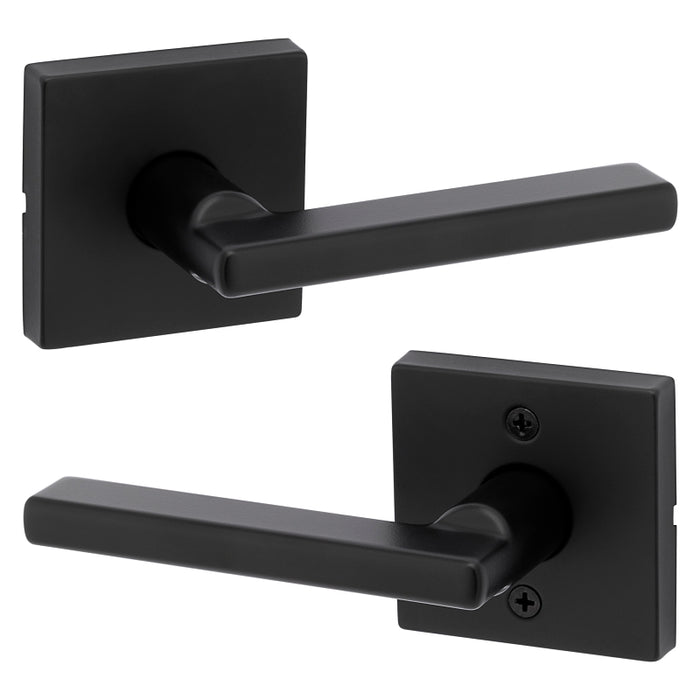 Kwikset Signature Series 720HFL SQT 514 CP Passage Lever, Matte Black, Zinc, Reversible Hand