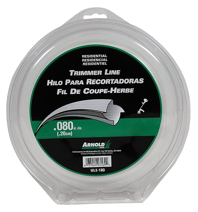 Arnold WLS-180 Trimmer Line, 0.080 in Dia, 300 ft L, Nylon