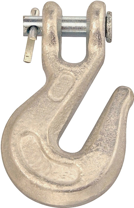 Campbell T9501624 Clevis Grab Hook, 3/8 in, 5400 lb Working Load, 43 Grade, Steel, Zinc