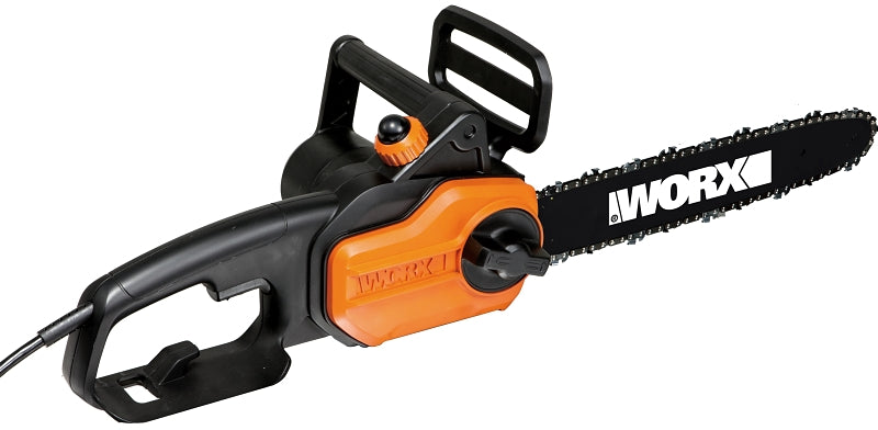 Worx WG305 Chainsaw, 8 A, 120 V, 28 in Cutting Capacity, 14 in L Bar/Chain, 3/8 in Bar/Chain Pitch