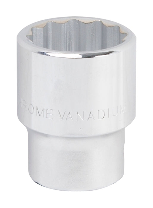 Vulcan MT-SM6032 Drive Socket, 32 mm Socket, 3/4 in Drive, 12-Point, Chrome Vanadium Steel, Chrome