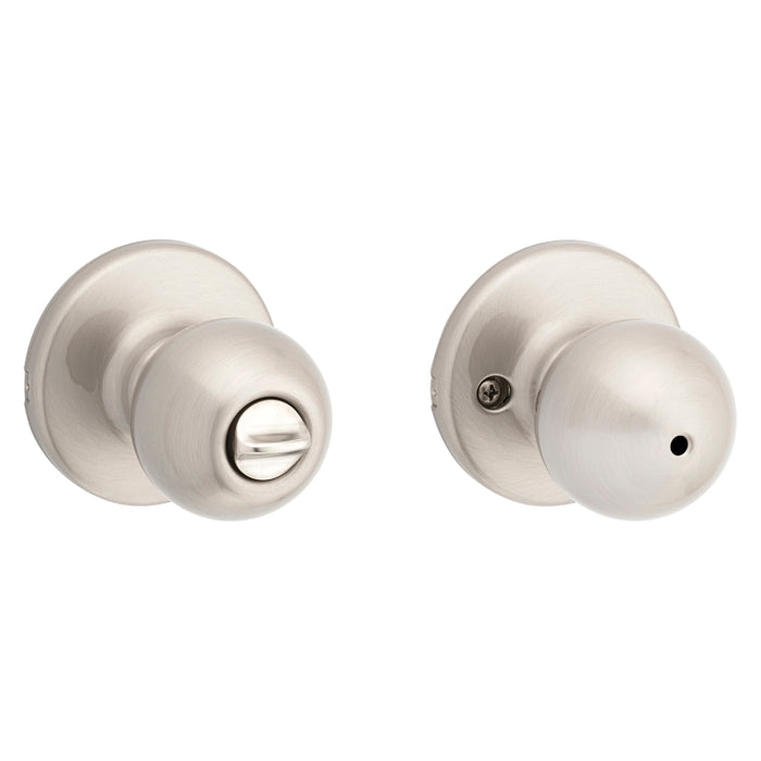 Kwikset 93001-875 Security Polo Lockset, Knob Handle, Satin Nickel