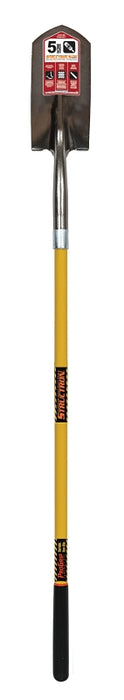 Structron S700 SpringFlex 89185 Trenching Shovel, 5 in W Blade, 14 ga Gauge, Steel Blade, Fiberglass Handle, Long Handle