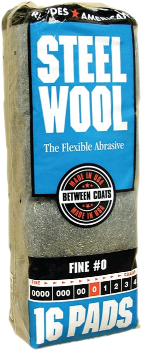 Homax 106603-06 Steel Wool, #0 Grit, Fine, Gray