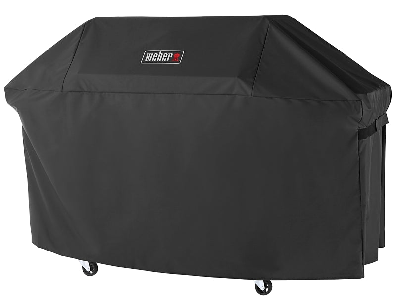 Weber 7758 Grill Cover, 44-1/2 in W, 25 in D, 65 in H, Polyester, Black