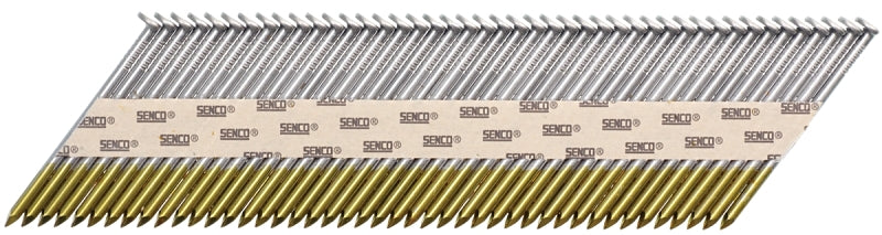 Senco HC28APBX Collated Nail, Paper Tape Collation, 3-1/4 in L, Steel, Bright Basic, Clipped Head, Smooth Shank