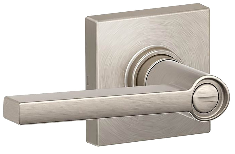 Schlage J Series J40 SOL 619 COL Privacy Lever, Mechanical Lock, Satin Nickel, Metal, Residential, 3 Grade