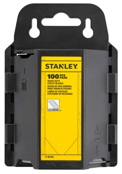 STANLEY 11-921A Utility Blade, 2-7/16 in L, HCS, 2-Point, 100/PK