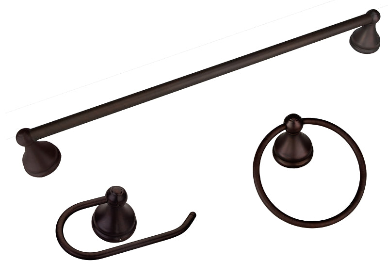 Boston Harbor 5003ORB Venetian Bath Hardware Set, Steel/Stainless Steel/Zinc, Oil Rubbed Bronze, 3-Piece