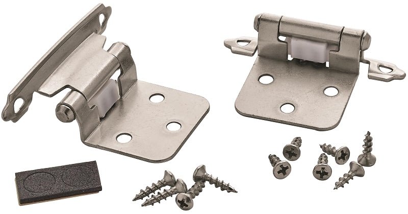 Amerock Inspirations Series BPR3429G10 Cabinet Hinge, Satin Nickel