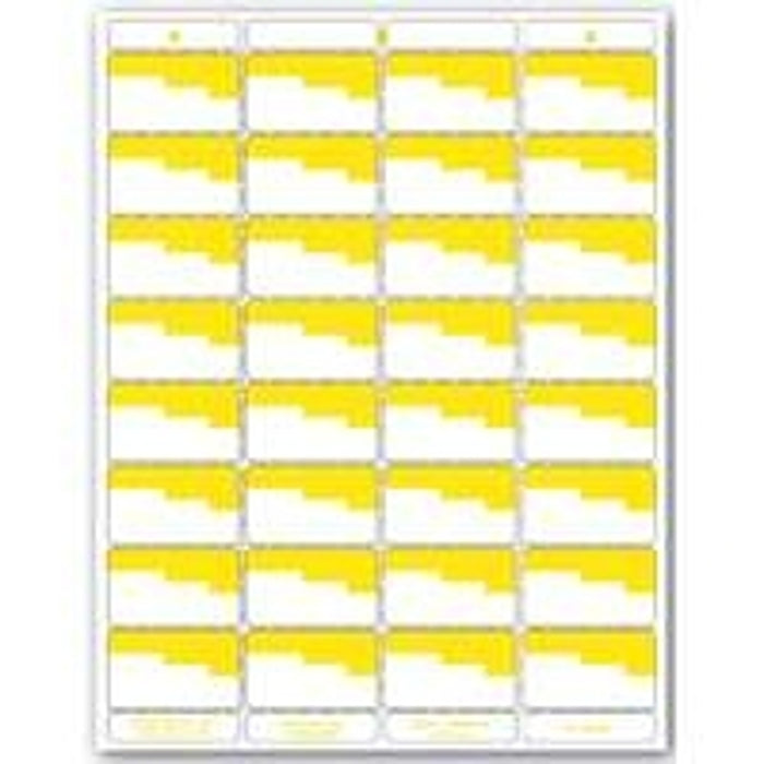 Centurion UN OR4P Laser Bin Label, 8-1/2 in L, 11 in W, White/Yellow Background