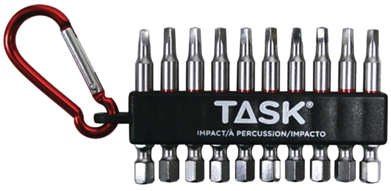 Task T67919 Carabiner Clip Set, 10-Piece, Steel