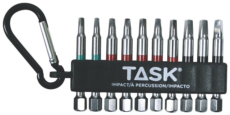 Task T67920 Carabiner Clip Set, 10-Piece, Steel