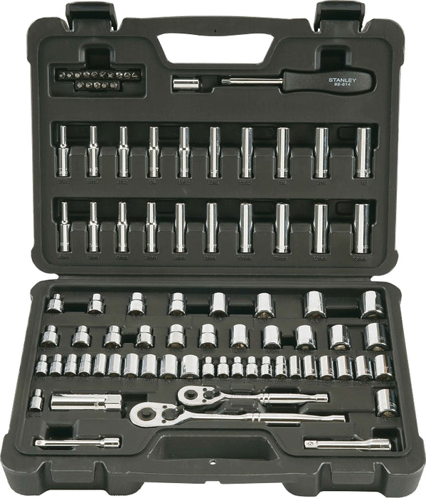 STANLEY STMT71651 Tool Set, 85-Piece, Vanadium Steel, Polished Chrome